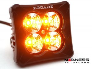 Ford Bronco Roof Rack - ZROADZ - 4 Door - Kit w/ Amber & White LED Pods & Rear Light Bar